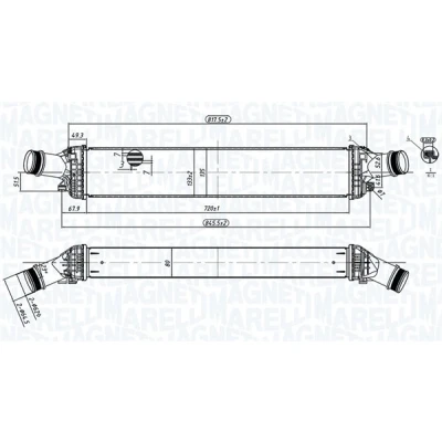 Imagen de MAGNETI MARELLI 351319204430 Intercooler AUDI: A5 B8 Coupé, Sportback, A4 Berlina, PORSCHE: Macan