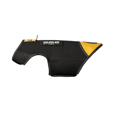 Imagen de Julius K9 Chaqueta de neopreno para perro IDC, Talla S, Negro/Amarillo