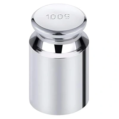 Imagen de Trimming Shop Báscula de 100 g, cromada para una calibración precisa y Comprobar la precisión balanzas Digitales Bolsillo, Joyas básculas Cocina (1 Pieza)