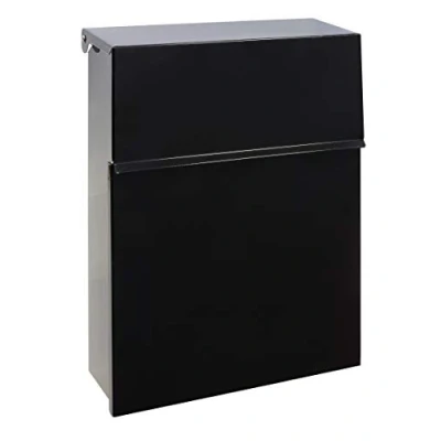 Imagen de ARREGUI Figure E6704 Buzón Exterior de Acero, Tamaño M (Correo DIN A4 y Revistas), Correo con Cerradura Tapada, Pared Mediano, Antilluvia, Fácil Instalar, Negro