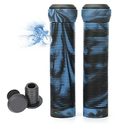 Imagen de LORESJOY Puños Bicicleta Montaña Silicona, 1 par Ergonomicos Manillar de Puños, Suave Antideslizante, 22mm Mango Universal para Bici Montaña/MTB/BMX/Scooter (Blue)