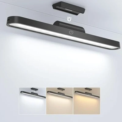 Imagen de Luz LED Magnética 2500mAh Lampara Recargable por USB Nocturna Regulable con Control Táctil Adecuada para Armario, Cocina, Escritorio, Lectura, Maquillar