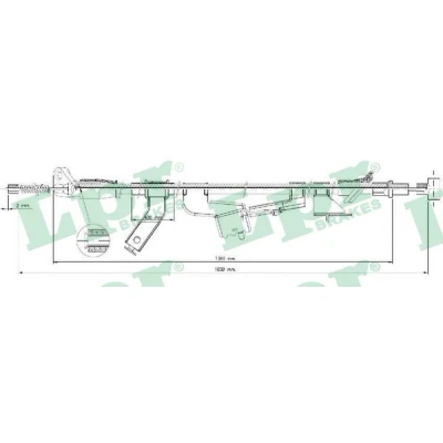 Imagen de Cable de accionamiento, freno estacionamiento LPR C1667B