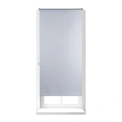 Imagen de Relaxdays Estor Opaco Enrollable sin Taladrar, Tela Aluminio, Ancho Tejido 76 cm, 80 x 160 Blanco