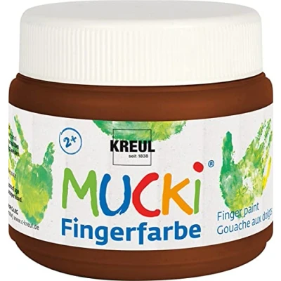 Imagen de KREUL Mucki Pinturas para dedos, color marrón