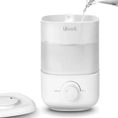 Imagen de LEVOIT Humidificador Bebés, 2.5L Hasta 25H para Dormitorio, Habitación de Niños, 26dB Silencioso Boquilla Giratoria 360, Apagado Automático, sin BPA