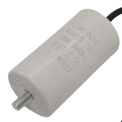 Imagen de Lumonic Condensador de arranque con Cable 25cm I 40µF 450V 45x84mm 40uF motor carcasa plástico funcionami