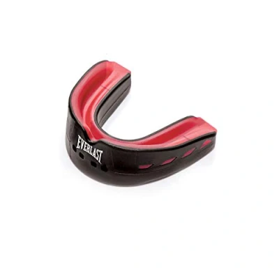 Imagen de Everlast Protector bucal Doble EverShield, Unisex, Negro/Rojo, Talla única