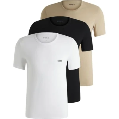Imagen de BOSS Classic 3 PACK Camiseta de pijama, Hombre, Talla: XL, White/beige/black