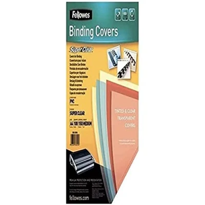 Imagen de Fellowes Cristal Portadas para encuadernar de PVC transparente, A4, transparente