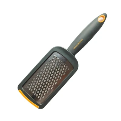 Imagen de Fackelmann Soft Rallador de Cocina Pequeño, con Mango, Manual, Apto para Rallar Verdura, Tomate, Queso, Chocolate y Más, Mango Ergonómico, Acero Inoxidable, 26x7 cm, 1ud.