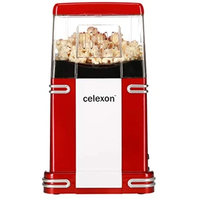 Imagen de celexon máquina de Palomitas maíz sin Aceite/bajo en Grasa CinePop CP250 22x17,5x28,5cm Peso: 1,3 kg Rojo/Retro