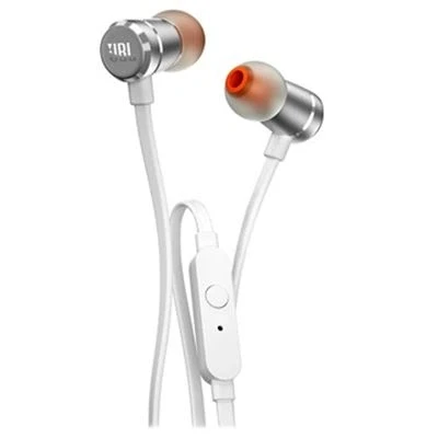 Imagen de Auriculares de botón JBL T290, Micrófono, Control remoto, Plata
