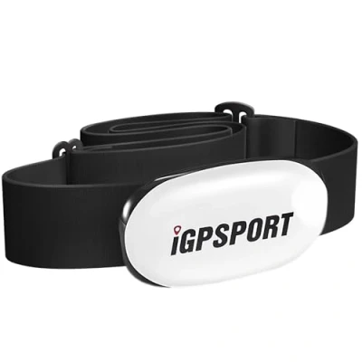 Imagen de Sensor de Frecuencia Cardíaca iGPSPORT HR40 Bluetooth y Ant + para Correr,Ciclismo, Gimnasio Compatible con Garmin Polar Wahoo (Correa el Pecho Suave)