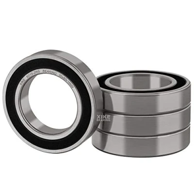 Imagen de XiKe 4 piezas 6010 2RS Rodamiento de bolas sellado 50x80x16mm Acero al cromo y doble junta goma Pre lubricados, 6010RS Rodamientos rígidos a con juntas