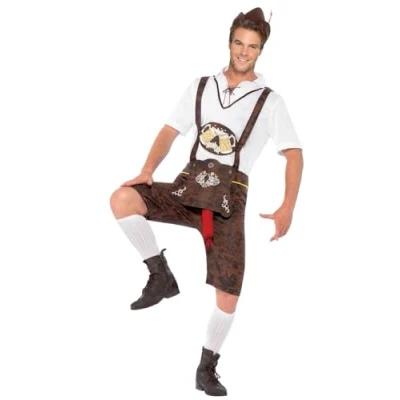 Imagen de Smiffys Traje de Brad Wurst, Con Pantalones Cuero, Camisa y Sombrero