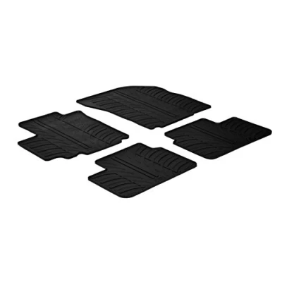 Imagen de Gledring 0146 Juego de alfombrillas suelo Caucho delante y detrás 4 negro 750mm 550mm SUZUKI: SX4 I Hatchback