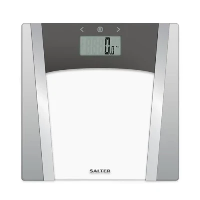 Imagen de Salter 9127 SVSV3R Báscula Analizadora De Vidrio Con Pantalla Grande, Mide El Peso, Grasa, Agua Corporal, Masa ósea, IMC y TMB, Memoriza 10 Usarios, Incluye Modo Atleta, Capacidad Hasta 180 kg