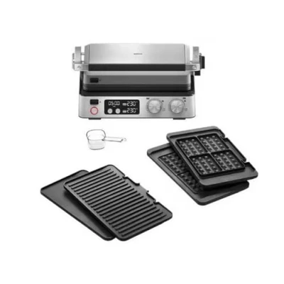 Imagen de Braun MultiGrill 7 Contact Grill CG 7044 parrilla de acero inoxidable Placa y plancha Platos gofre Taza dosificadora gofres Potencia 2000 vatios