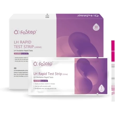 Imagen de Fastep Test de Ovulación Pruebas Fertilidad Femenina, Resultados Rápidos en 5 Minutos, Paquete 30 Unidades