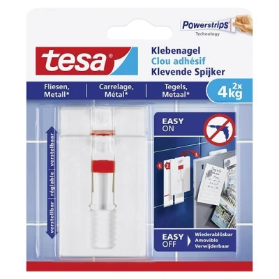 Imagen de tesa 77767 00000 00 Clavo Adhesivo, 4 kg, Set de 2 Piezas