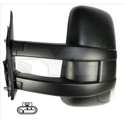 Imagen de espejo retrovisor Tyc 315 0018 izquierda para ajuste manual espejo, convexo, brazo largo de IVECO: Daily V Furgón / Familiar