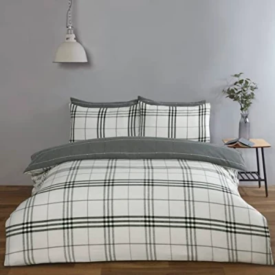 Imagen de Rapport Home Harris Juego de Funda nórdica Reversible Microfibra 180 Hilos, Color Gris