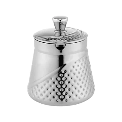 Imagen de Café Olé Arabica Azucarero Martillado, Acabado Espejo, Acero Inoxidable 18/10, Apta Para Lavavajillas, 300 ml, AHS 013