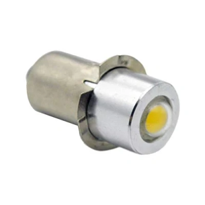 Imagen de Ruiandsion P13.5S Bombilla LED de 5 a 24 V, 1 W, 6000 K, color blanco, 200 lm, COB para antorchlight linterna, luz negativa (1 unidad)