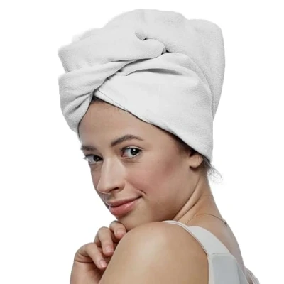 Imagen de GLOV Toalla de Microfibra para Pelo Rizado, Turbante Suave y Absorbente, el Anti Frizz, Ideal Ducha Secado Rápido, Talla Universal, Cabeza Mujer
