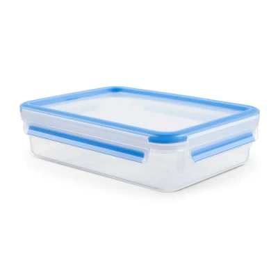 Imagen de Tupper Tefal MasterSeal K3021412, Envase hermético, 1.2L, Azul, Transparente