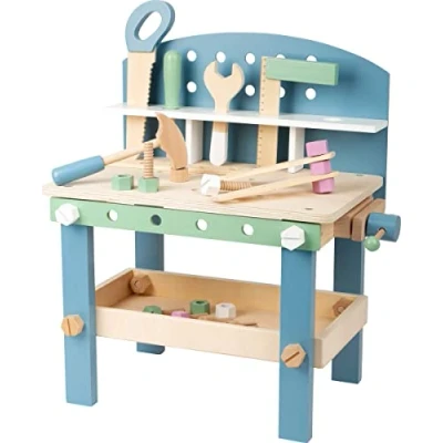 Imagen de Small Foot 11376 Escandinavo, Compacto, Banco de Trabajo Infantil Madera FSC, con Herramientas y Accesorios Juguetes, Multicolor, Talla Única (11376)