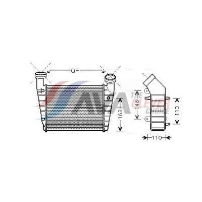Imagen de PRASCO VNA4238 Intercooler Con acoplamientos rápidos VOLKSWAGEN: Passat B5 GP Berlina, Variant