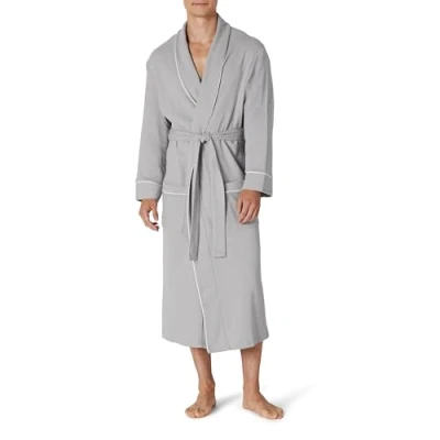 Imagen de Amazon Essentials Albornoz Ligero (disponible en talla grandes y largos especiales) Hombre, Gris Claro, 3XL Grande