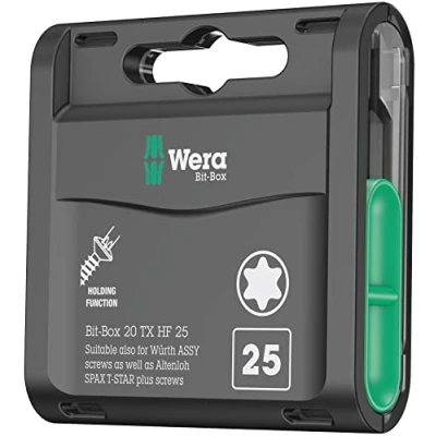 Imagen de Wera 05057778001 Juego de puntas, Bit Box 20 TX HF, 25 x mm, piezas