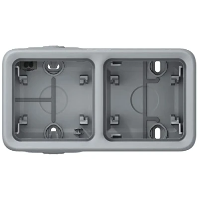 Imagen de Legrand 069672 Caja saliente 2 MEC. h Gris plexo II Comp. Ref. 6565140410