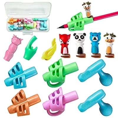 Imagen de Shao hua 13 Pieces Agarrador de Lápiz, Agarres para Lápices, Escritura Herramienta Corrección Postura, Soporte Lapiz Ayuda Escribir Niños/Adultos, Ergonómica Lápices Agarre