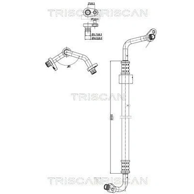 Imagen de TRISCAN 9010 28006 Tubería de baja/alta presión, aire acondicionado compresor a condensador CITROËN: C4 II Hatchback