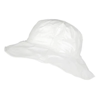 Imagen de TOUTACOO, Sombrero para la Lluvia, Pamela Mujer en Vinilo (Blanco)