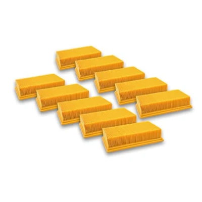 Imagen de vhbw 10x filtro de pliegue plano para aspiradoras compatible con Bosch GAS 35 L AFC, SFC+, M 55 AFC Professional