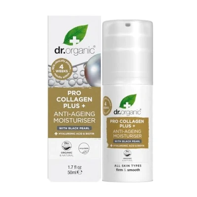 Imagen de Dr. Organic Crema antienvejecimiento Pro Colágeno Plus+ con Perla Negra 50 ml