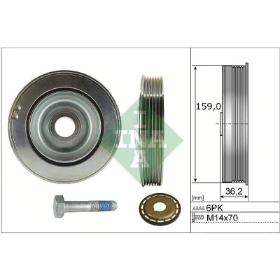 Imagen de INA 544 0173 21 Kit poleas, cigüeñal CITROËN: C4 Grand Picasso 2