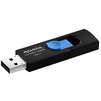 Imagen de ADATA UV320 unidad flash USB 128 GB tipo A 3.1 (3.1 Gen 1) Negro, Azul Memoria (128 GB, A, 1), Deslizar, 7,9 g, Azul)