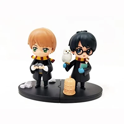 Imagen de Bizak Harry Potter Pack de 2 Figuras 8 cm, Ron y Harry. Edición coleccionista, Gran Nivel Detalle, 13 coleccionables, Recomendado a Partir 3 años (64115016)