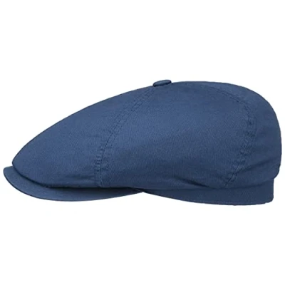 Imagen de Stetson Gorra Cotton Sarga Mujer/Hombre de algodón Gorro Ivy con Visera, Forro Verano Primavera/Verano L (58 59 cm) Azul Oscuro