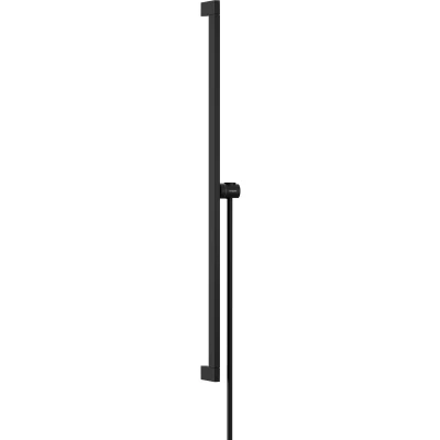 Imagen de hansgrohe Unica E Puro, barra de ducha, ducha pared 90cm con flexo Isiflex 160cm y Easy Slide soporte negro mate