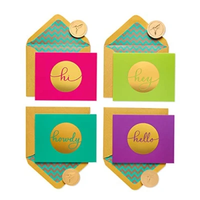Imagen de Papyrus 5228232 Tarjetas en blanco con sobres, Hello (20 unidades)