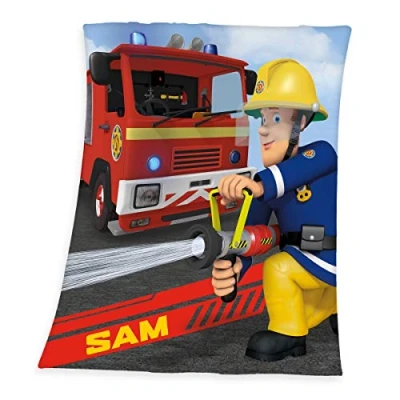 Imagen de Herding Fireman Sam Manta, poliéster, Multicolor, 130 x 160 cm