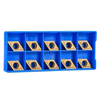 Imagen de Akozon Puntas de carburo CNC inserta Herramienta torneado Torno Corte Cuchilla 10 Piezas con Caja