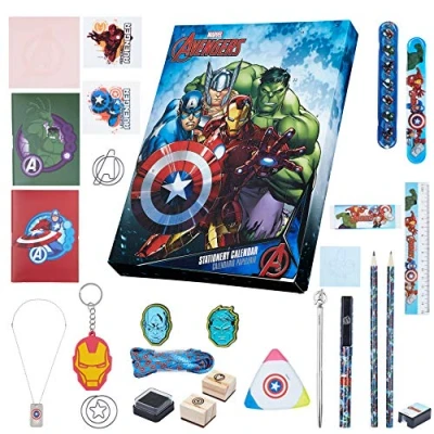 Imagen de Marvel Calendario de Adviento 2024 con Accesorios y Material Escolar para Niños (Avengers Multicolore)